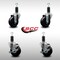 Service Caster 3.5'' SS Hard Rubber Wheel Swivel 1-1/4'' Expand Stem Caster Set 2 Brakes, 4PK SCC-SSEX20S3514-HRS-2-TLB-2-114 - alternate 3